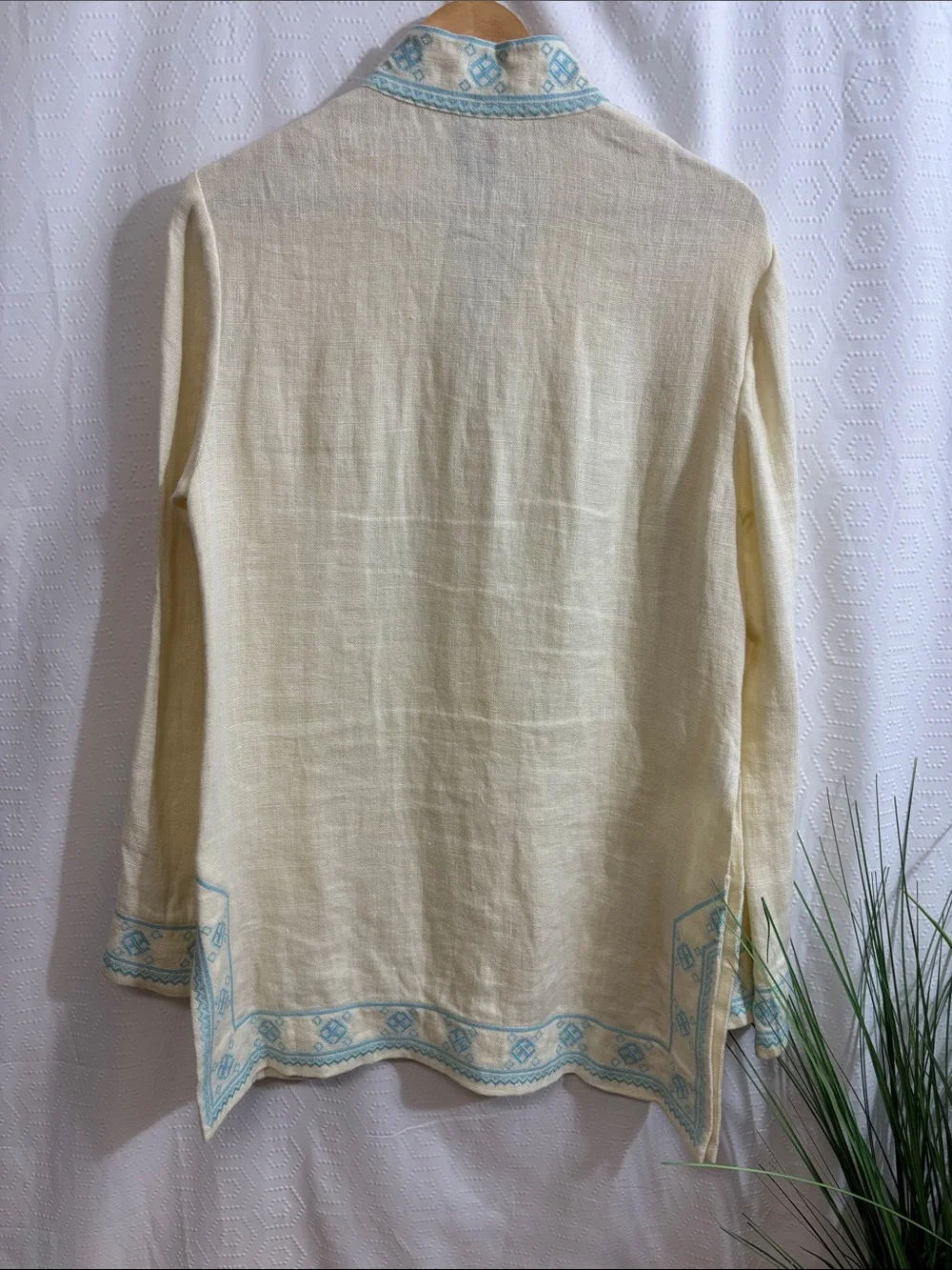 Tory Burch Linen Embroidery Embroidered Tunic Mini Dress Linen Boho 12